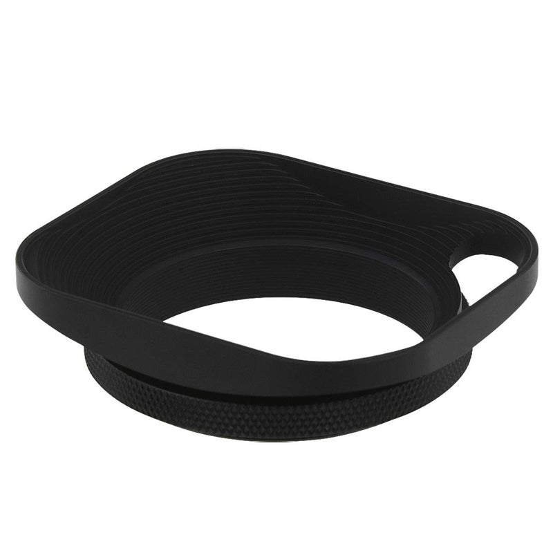 Haoge LH-E2P 49mm Square Metal Screw-in Lens Hood Hollow Out Designed with Cap for Leica Rangefinder Camera with 49mm E49 Filter Thread Lens Black - Image 4